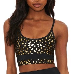 NWT BEACH RIOT GOLD/BLACK TOP SMALL
